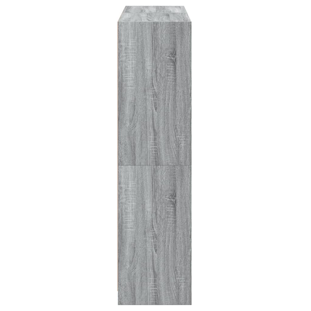 Boekenkast Met Deuren 36X37X42 Cm Hout Eiken Grijs sonoma