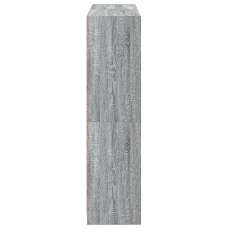 Boekenkast Met Deuren 36X37X42 Cm Hout Eiken Grijs sonoma