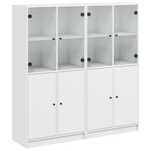 Boekenkast Met Deuren 36X37X42 Cm Bewerkt Hout Wit