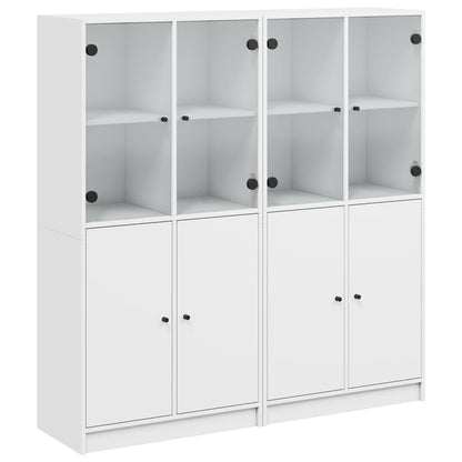 Boekenkast Met Deuren 36X37X42 Cm Bewerkt Hout Wit