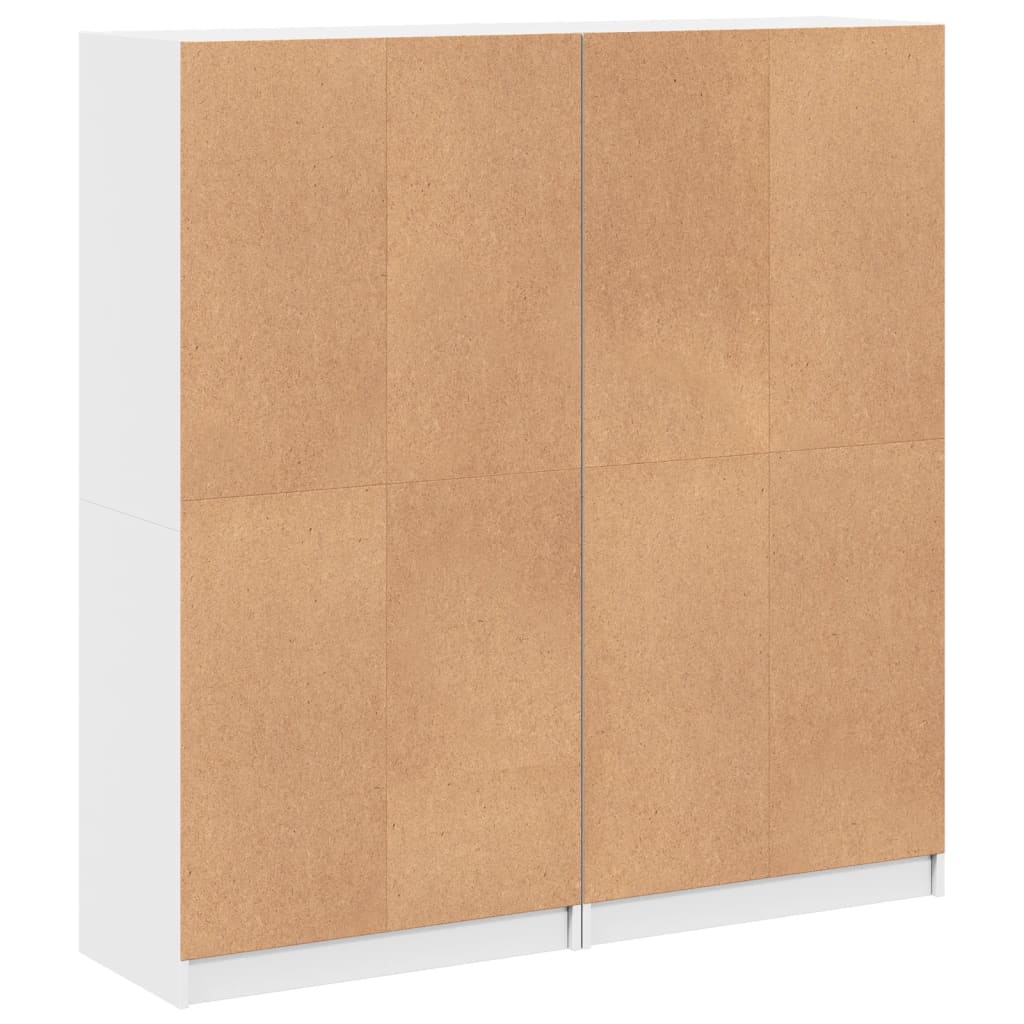 Boekenkast Met Deuren 36X37X42 Cm Bewerkt Hout Wit