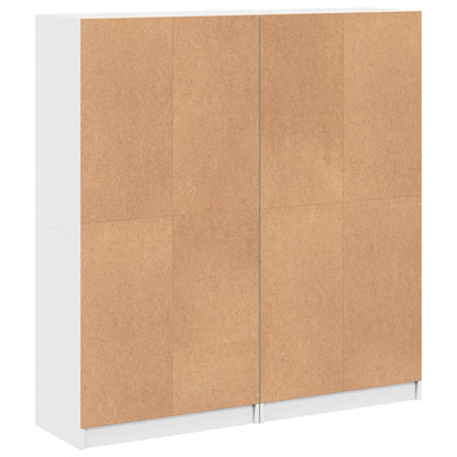 Boekenkast Met Deuren 36X37X42 Cm Bewerkt Hout Wit