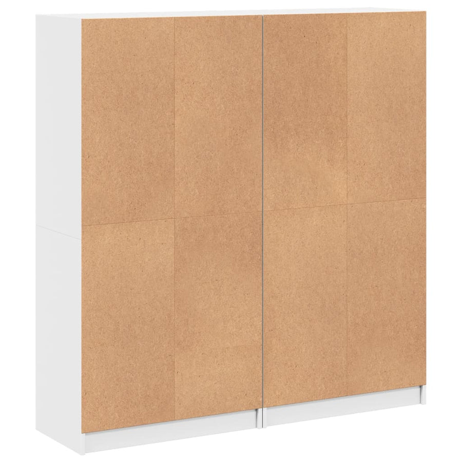 Boekenkast Met Deuren 36X37X42 Cm Bewerkt Hout Wit