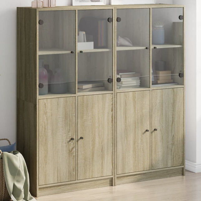 Boekenkast Met Deuren 36X37X42 Cm Hout Kleurig Sonoma eiken