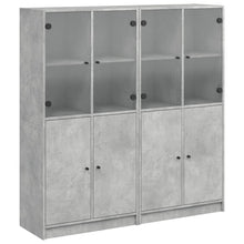 Boekenkast Met Deuren 36X37X42 Cm Bewerkt Hout Betongrijs