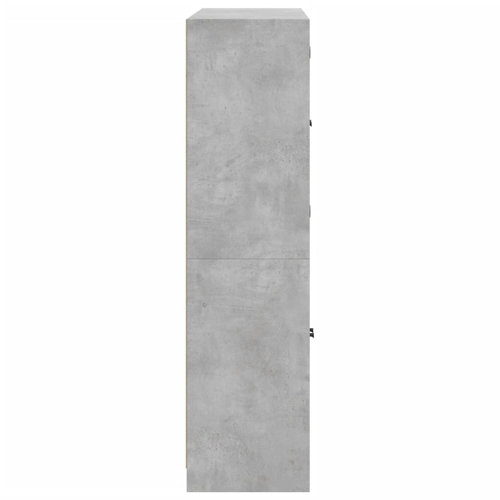 Boekenkast Met Deuren 36X37X42 Cm Bewerkt Hout Betongrijs
