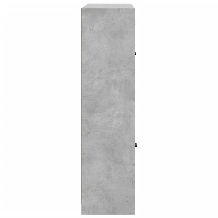 Boekenkast Met Deuren 36X37X42 Cm Bewerkt Hout Betongrijs