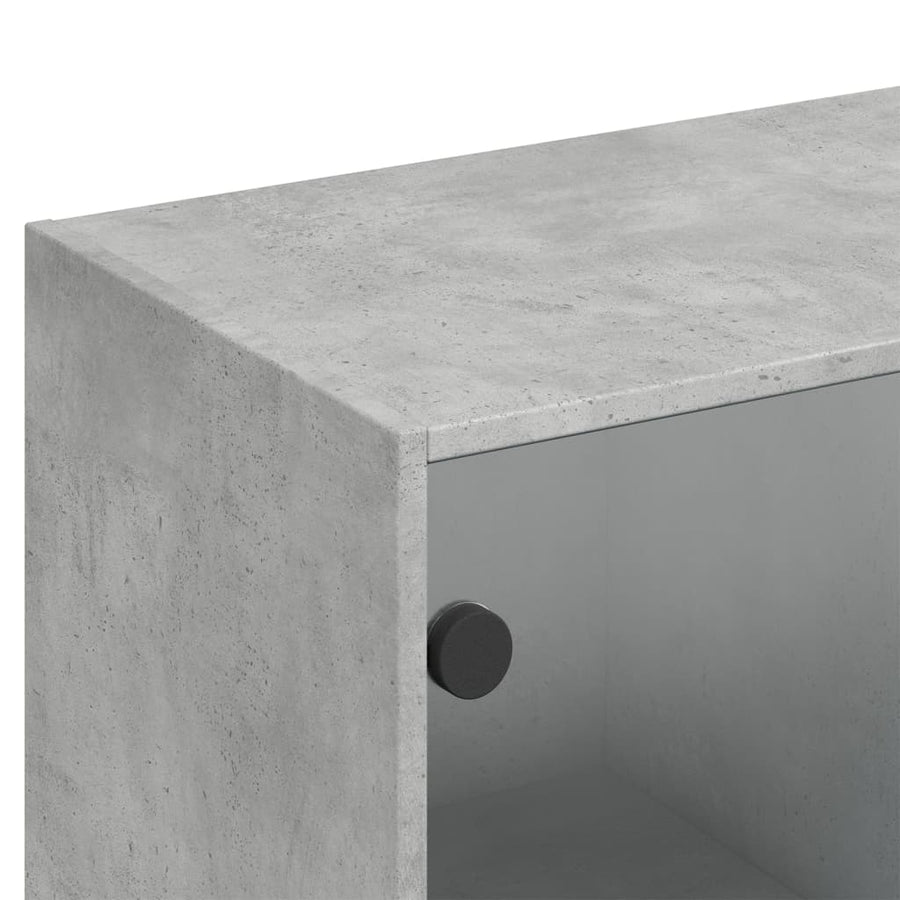 Boekenkast Met Deuren 36X37X42 Cm Bewerkt Hout Betongrijs