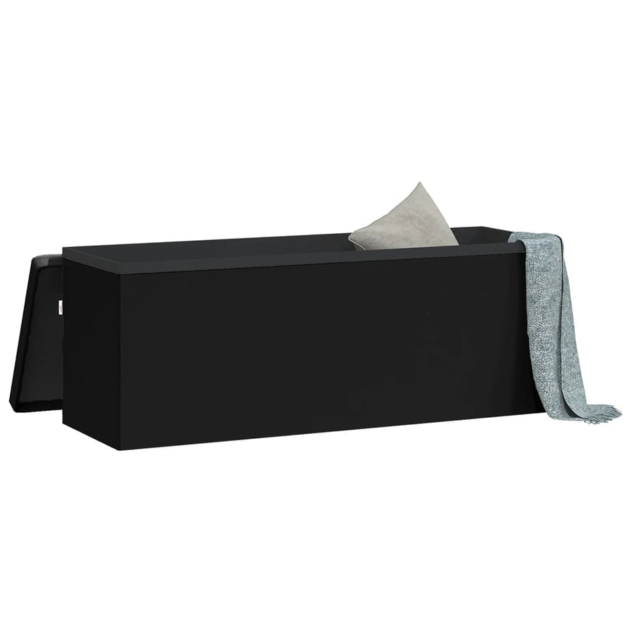 Opbergbank inklapbaar PVC zwart