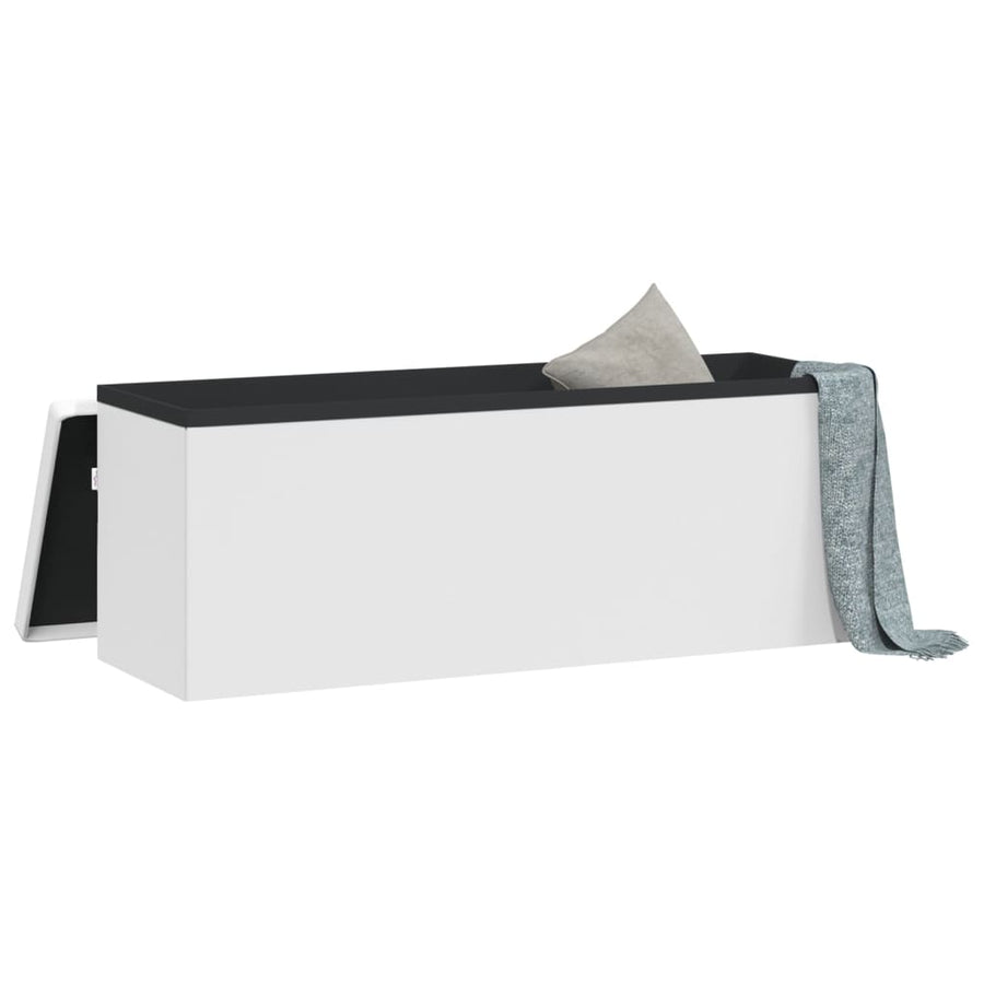 Opbergbank inklapbaar PVC wit