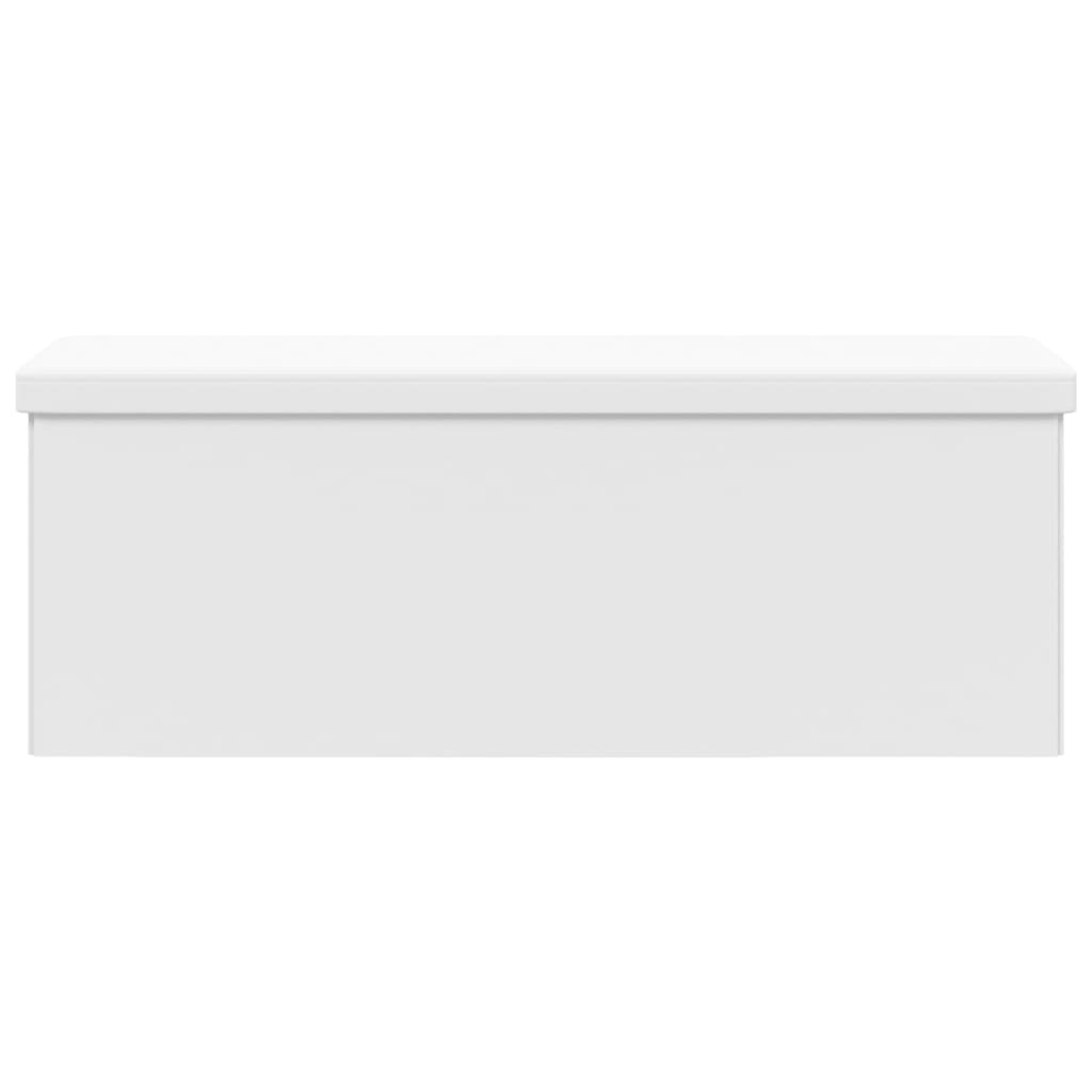 Opbergbank inklapbaar PVC wit