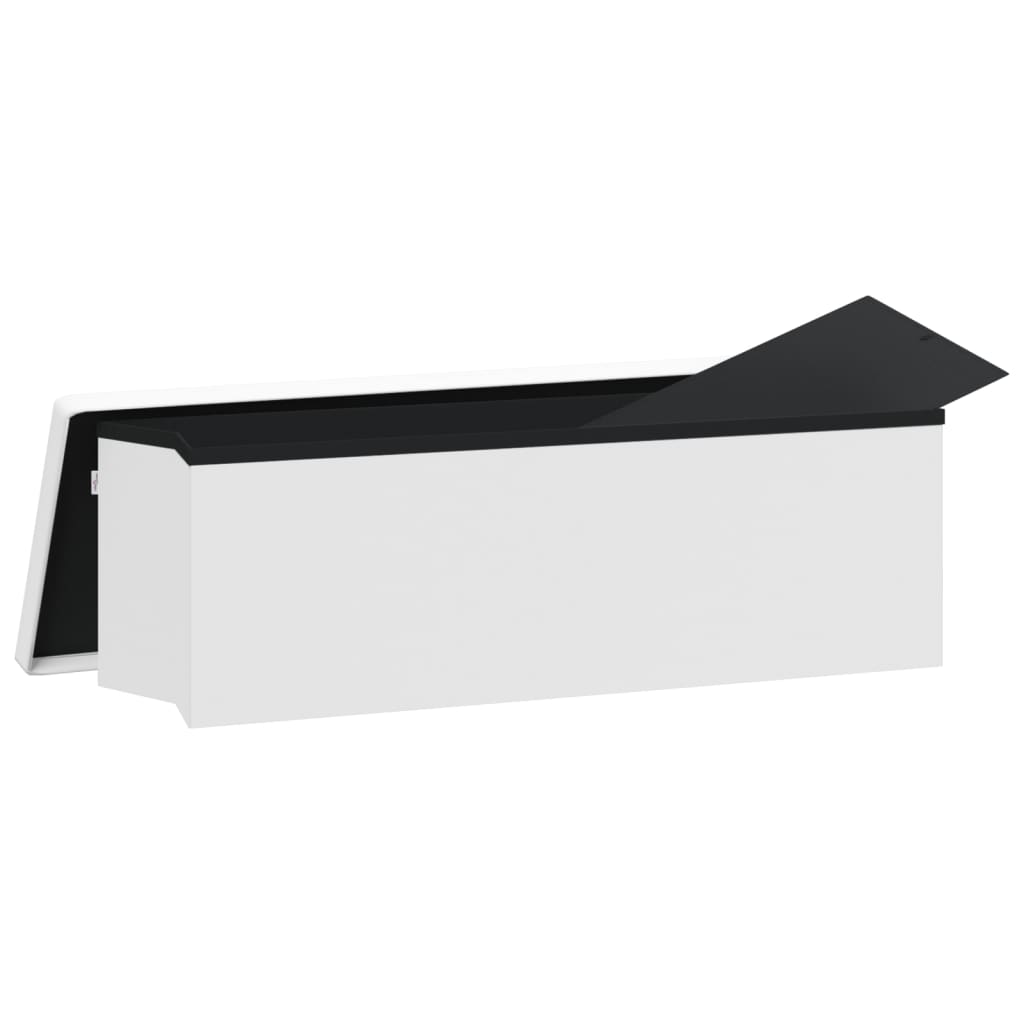 Opbergbank inklapbaar PVC wit