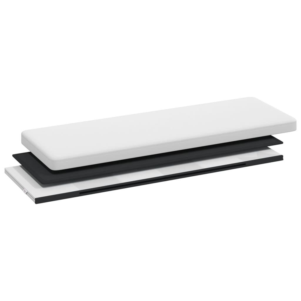 Opbergbank inklapbaar PVC wit