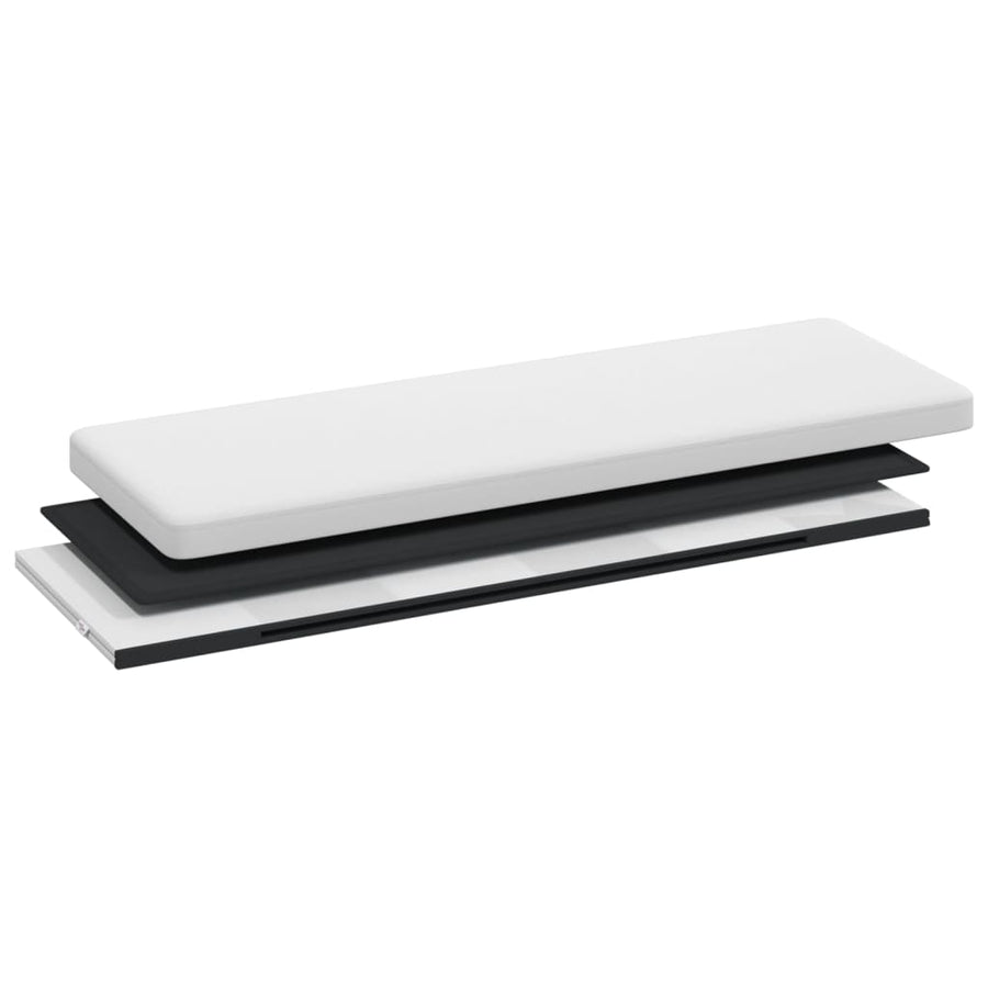 Opbergbank inklapbaar PVC wit