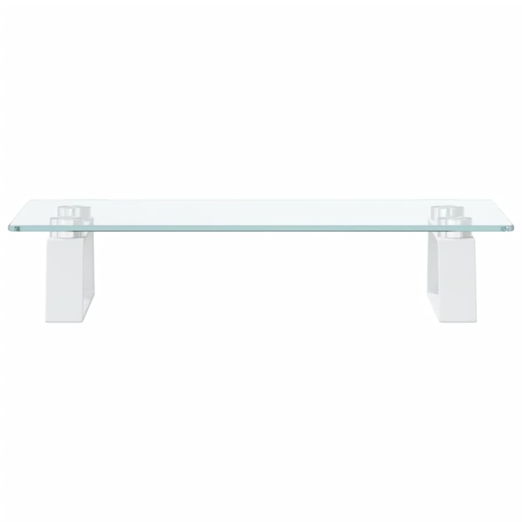Monitorstandaard Gehard Glas En Metaal 40 x 20 x 8 cm Wit