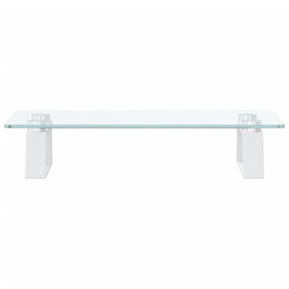 Monitorstandaard Gehard Glas En Metaal 40 x 20 x 8 cm Wit