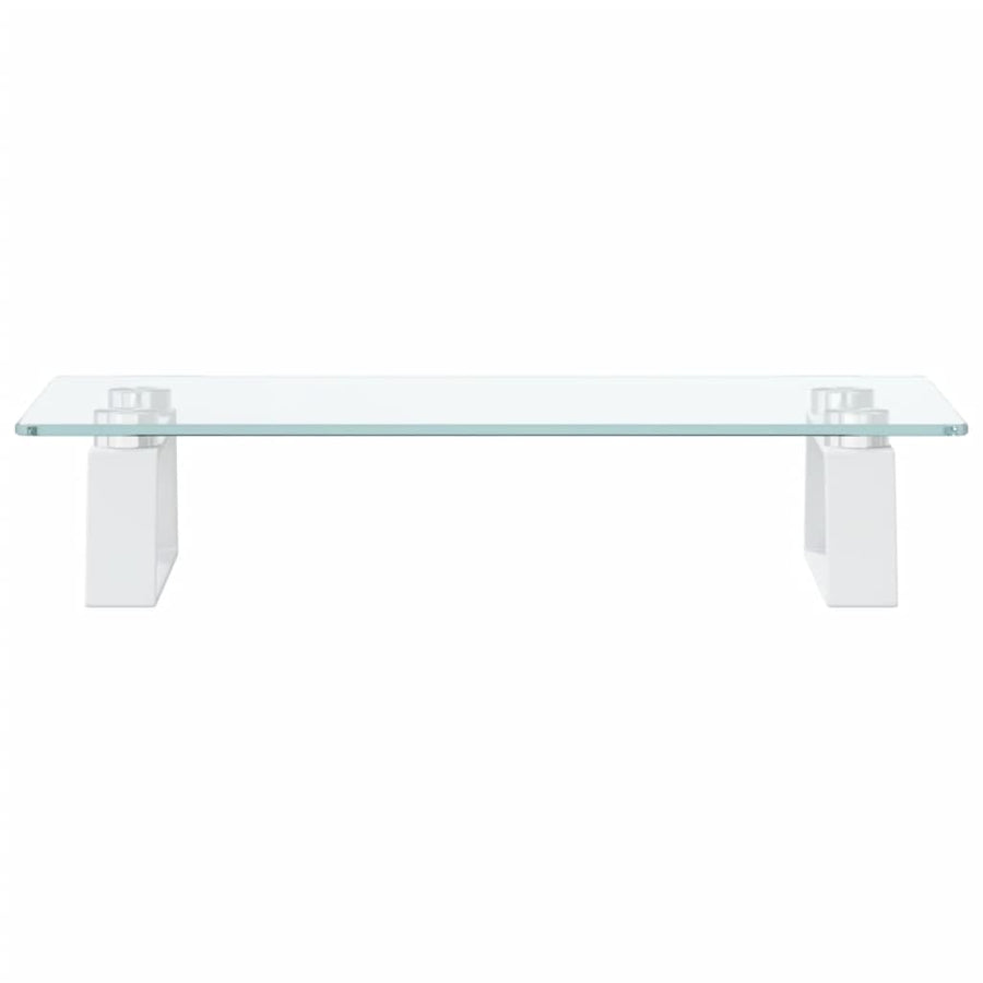 Monitorstandaard Gehard Glas En Metaal 40 x 20 x 8 cm Wit