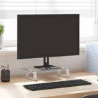 Monitorstandaard 40x20x8 cm glas metaal wit