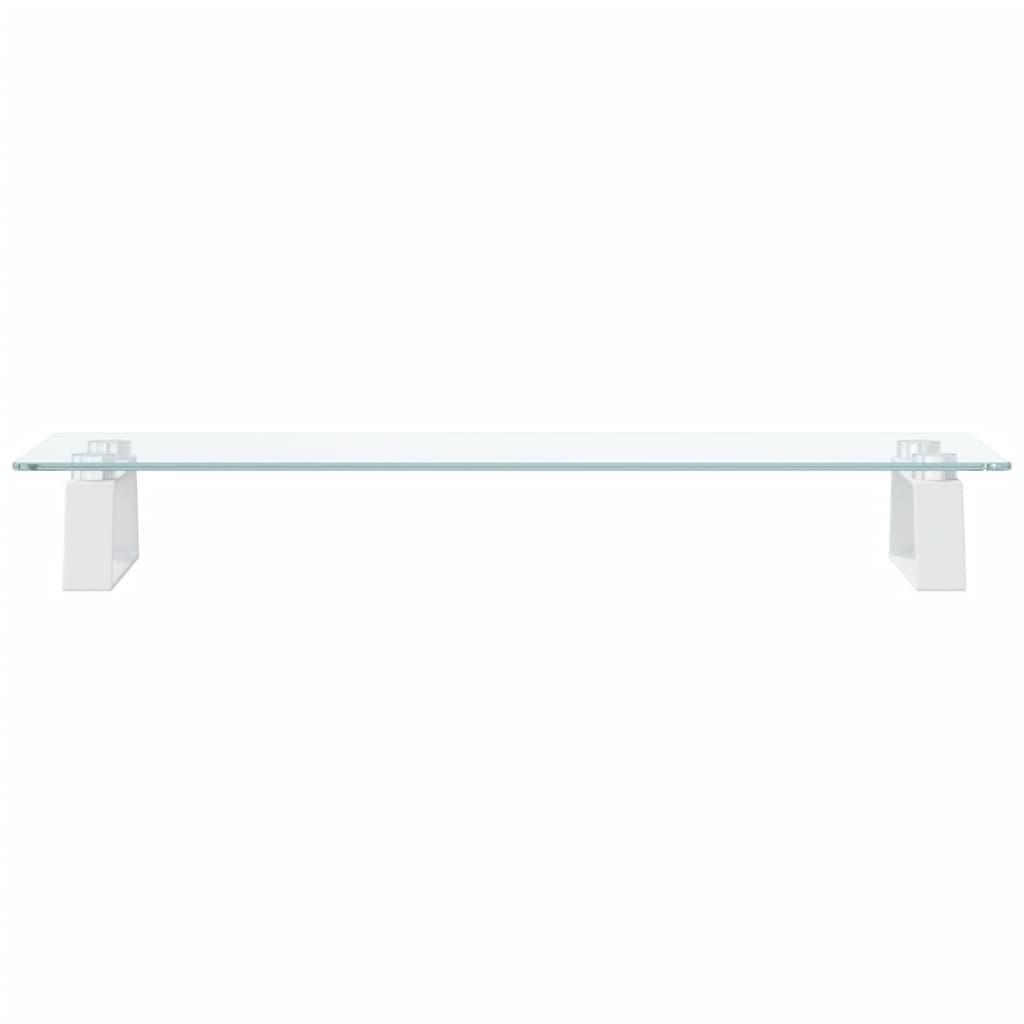 Monitorstandaard Gehard Glas En Metaal 60 x 20 x 8 cm Wit