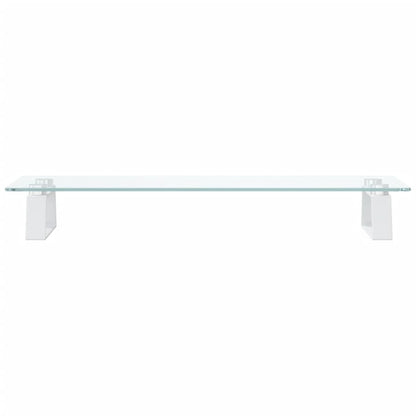 Monitorstandaard Gehard Glas En Metaal 60 x 20 x 8 cm Wit