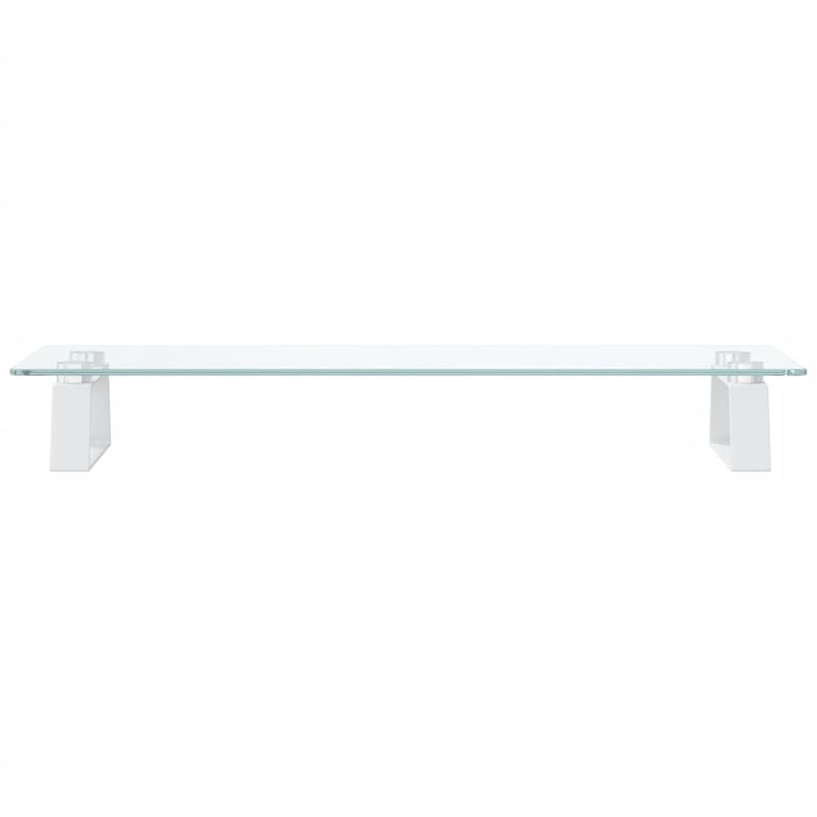 Monitorstandaard Gehard Glas En Metaal 60 x 20 x 8 cm Wit
