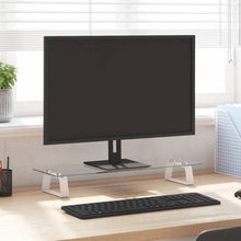 Monitorstandaard Gehard Glas En Metaal 60 x 20 x 8 cm Wit