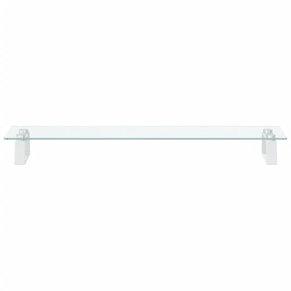 Monitorstandaard Gehard Glas En Metaal 80 x 20 x 8 cm Wit
