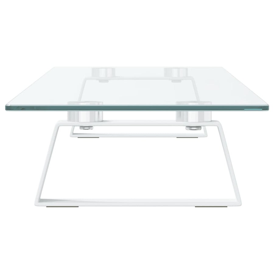 Monitorstandaard Gehard Glas En Metaal 80 x 20 x 8 cm Wit