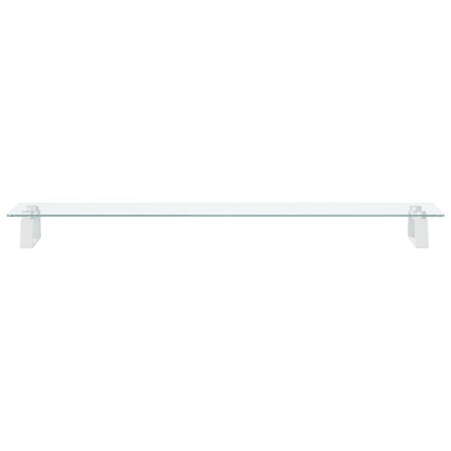 Monitorstandaard Gehard Glas En Metaal 100 x 20 x 8 cm Wit