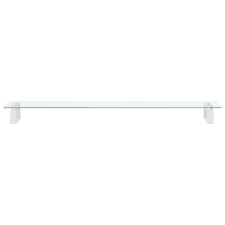 Monitorstandaard Gehard Glas En Metaal 100 x 20 x 8 cm Wit