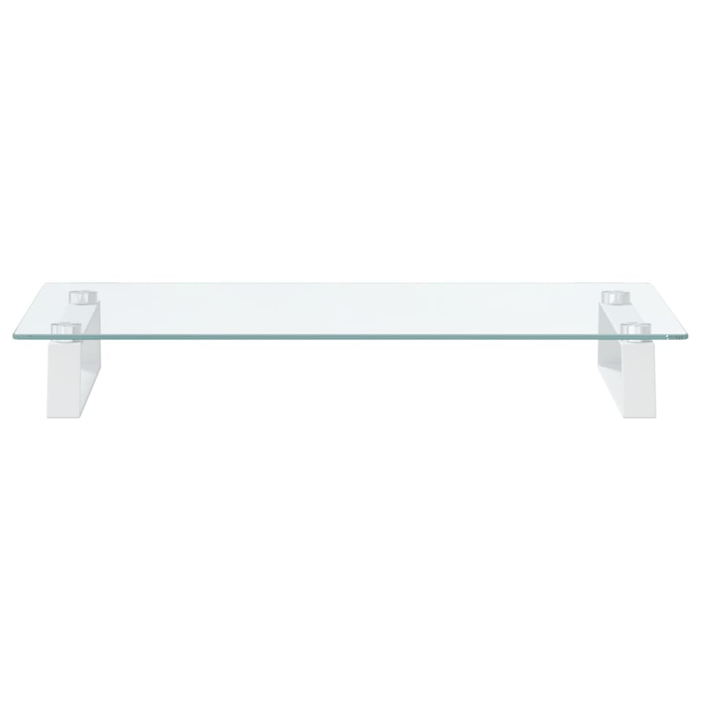 Monitorstandaard Gehard Glas En Metaal 60 x 35 x 8 cm Wit