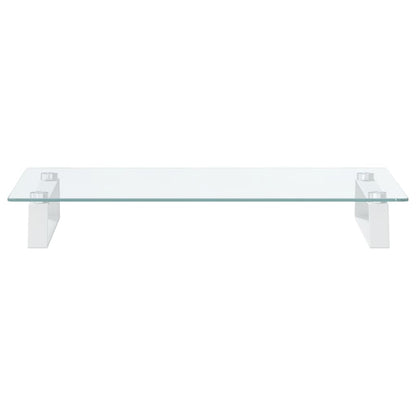 Monitorstandaard Gehard Glas En Metaal 60 x 35 x 8 cm Wit