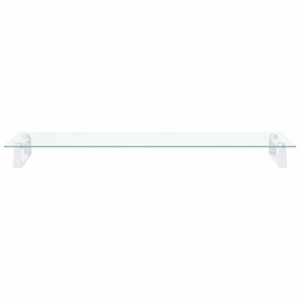 Monitorstandaard Gehard Glas En Metaal 100 x 35 x 8 cm Wit