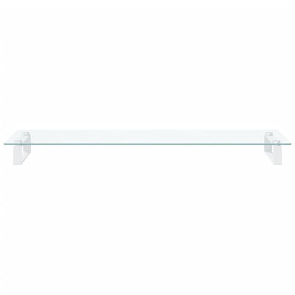 Monitorstandaard Gehard Glas En Metaal 100 x 35 x 8 cm Wit