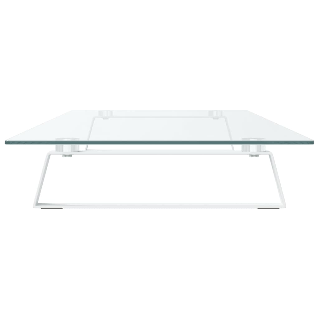 Monitorstandaard Gehard Glas En Metaal 100 x 35 x 8 cm Wit