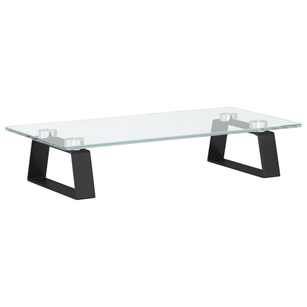 Monitorstandaard Gehard Glas En Metaal 40 x 20 x 8 cm Zwart