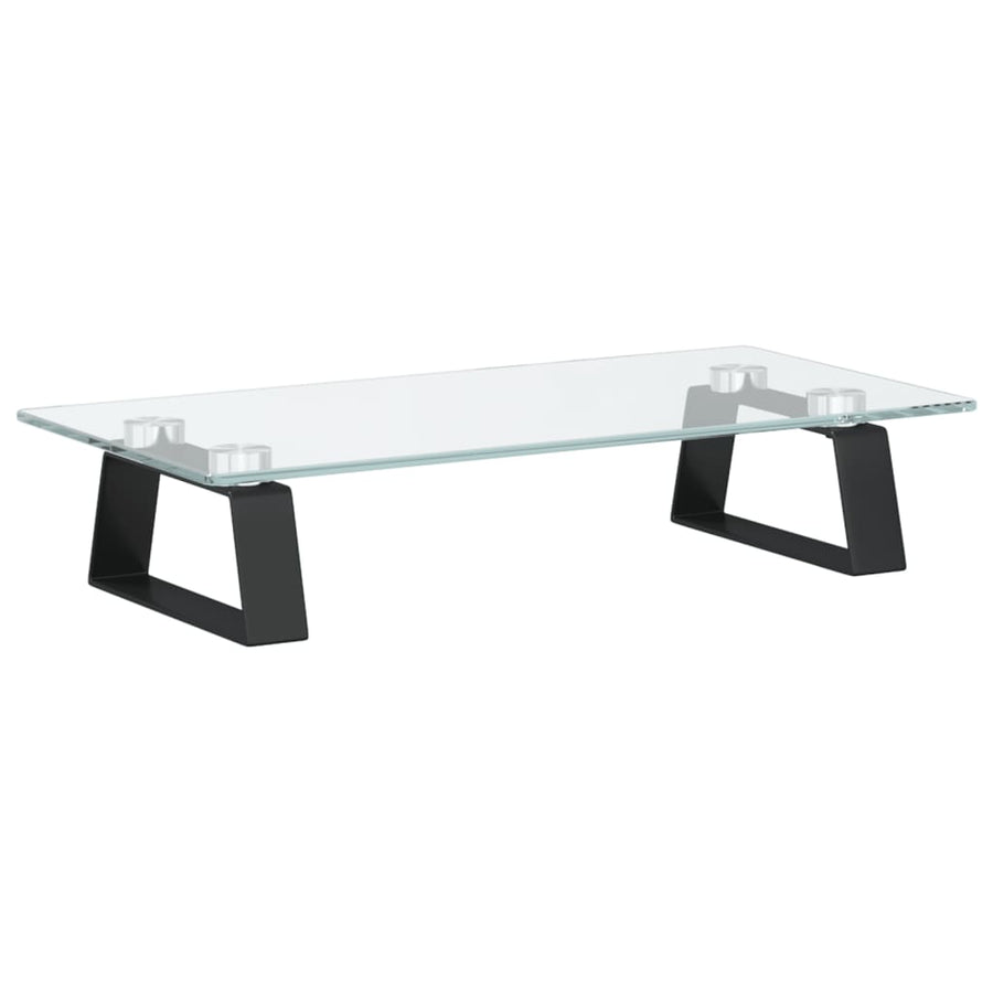 Monitorstandaard Gehard Glas En Metaal 40 x 20 x 8 cm Zwart