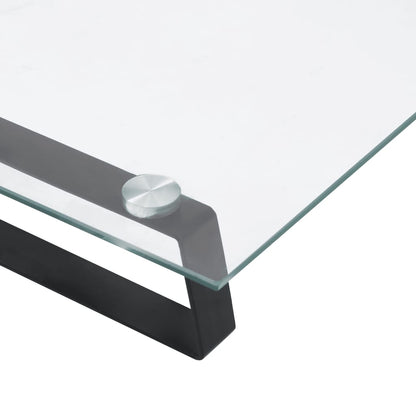 Monitorstandaard Gehard Glas En Metaal 40 x 20 x 8 cm Zwart