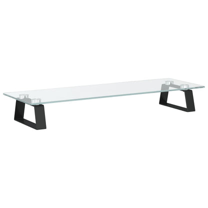 Monitorstandaard Gehard Glas En Metaal 60 x 20 x 8 cm Zwart