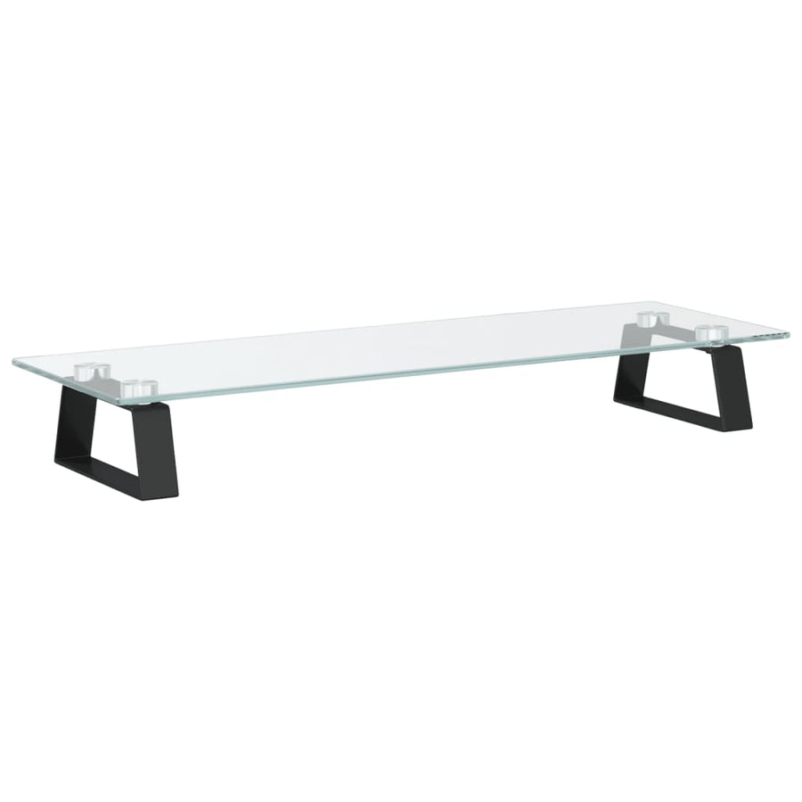 Monitorstandaard Gehard Glas En Metaal 60 x 20 x 8 cm Zwart