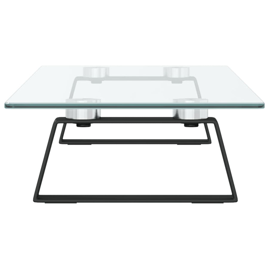 Monitorstandaard Gehard Glas En Metaal 60 x 20 x 8 cm Zwart