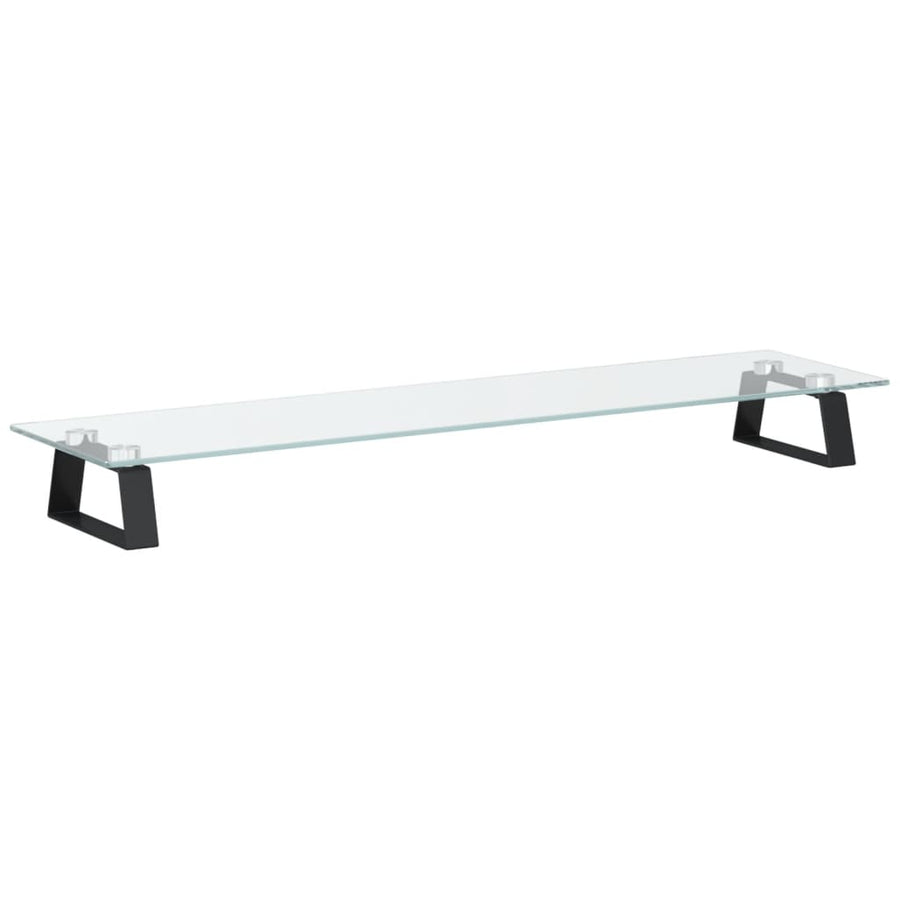 Monitorstandaard Gehard Glas En Metaal 80 x 20 x 8 cm Zwart