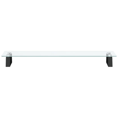 Monitorstandaard Gehard Glas En Metaal 80 x 20 x 8 cm Zwart