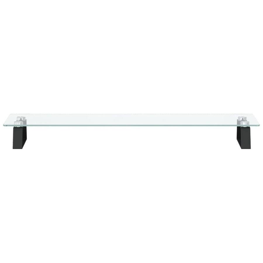 Monitorstandaard Gehard Glas En Metaal 80 x 20 x 8 cm Zwart
