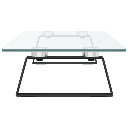 Monitorstandaard Gehard Glas En Metaal 80 x 20 x 8 cm Zwart