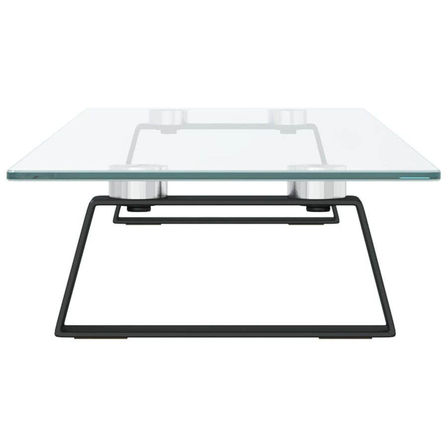 Monitorstandaard Gehard Glas En Metaal 80 x 20 x 8 cm Zwart