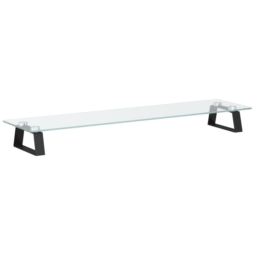 Monitorstandaard Gehard Glas En Metaal 80 x 20 x 8 cm Zwart