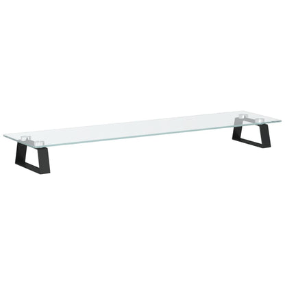 Monitorstandaard Gehard Glas En Metaal 80 x 20 x 8 cm Zwart