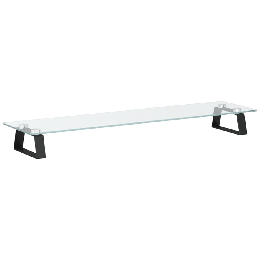 Monitorstandaard Gehard Glas En Metaal 80 x 20 x 8 cm Zwart