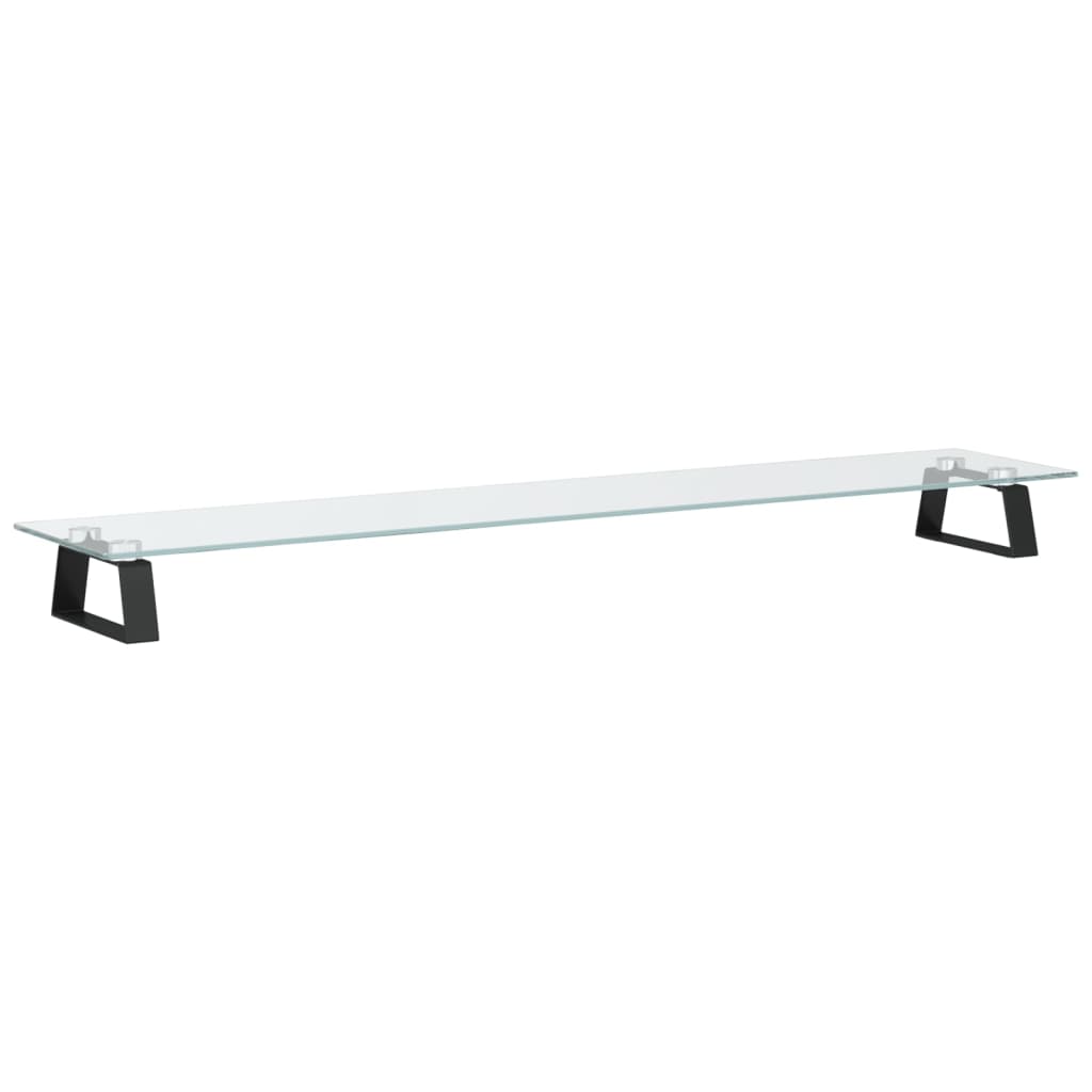 Monitorstandaard Gehard Glas En Metaal 100 x 20 x 8 cm Zwart